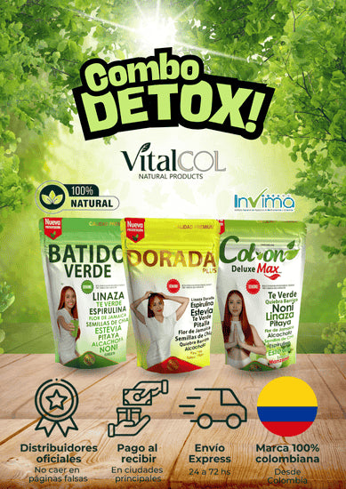 COMBO DETOX® $99.900  PAGA 2 PRODUCTOS Y RECIBE EL 3RO GRATIS