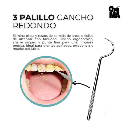 DENTALKIT  Limpieza Dental Palillo De Acero