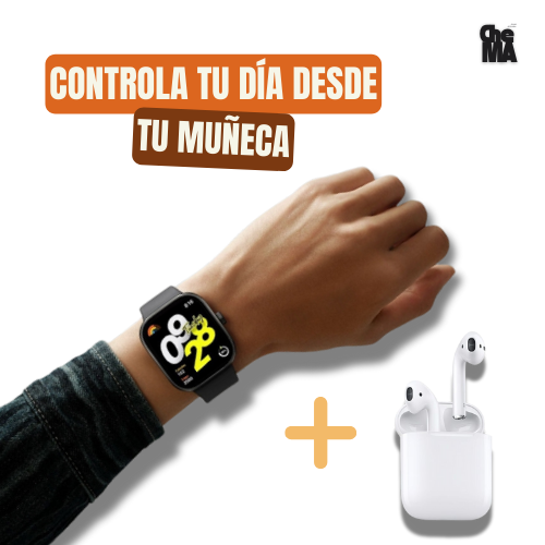 COMBO SMARTWATCH T800 Ultra + AIRPODS COMPATIBLE CON ANDROID Y IPHONE