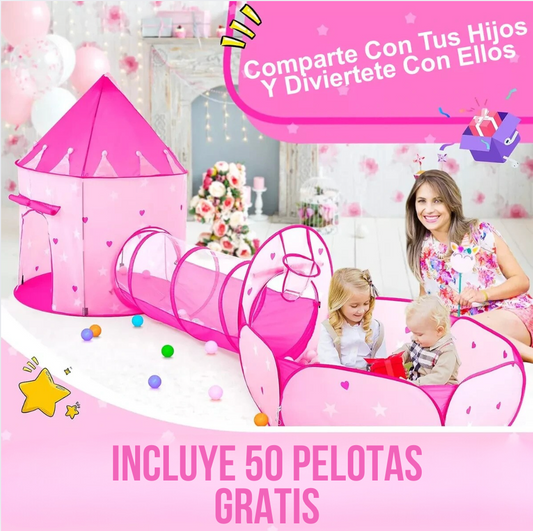 Castillo Mágico 3 en 1: La Aventura Perfecta para Tus Pequeños + Pelotas Gratis