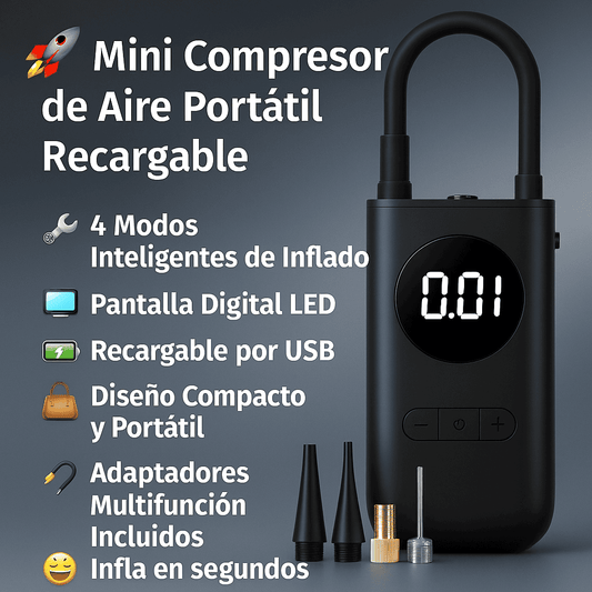 MINI  COMPRESOR DE AIRE DIGITAL